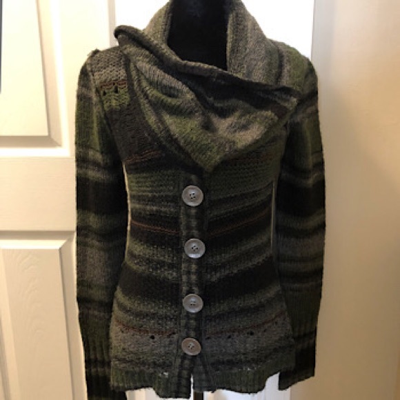 BKE Sweaters - BKE Chunky Fitted Cardigan with Buttons